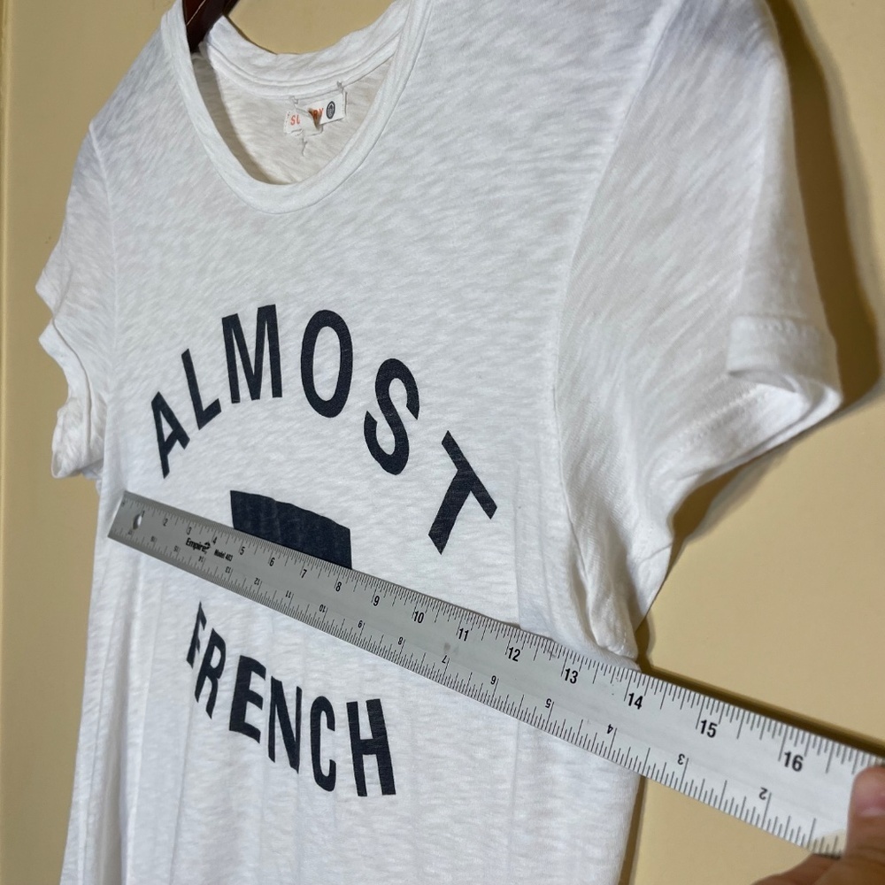 Sundry White Almost French Tee - Picture 3 of 8